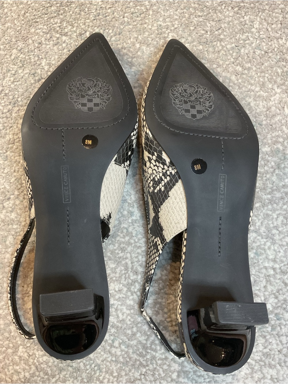 Vince Camuto Pilar Snakeskin Slingback Kitten Heel Pumps - Size 8M (NIB) - Picture 10 of 14